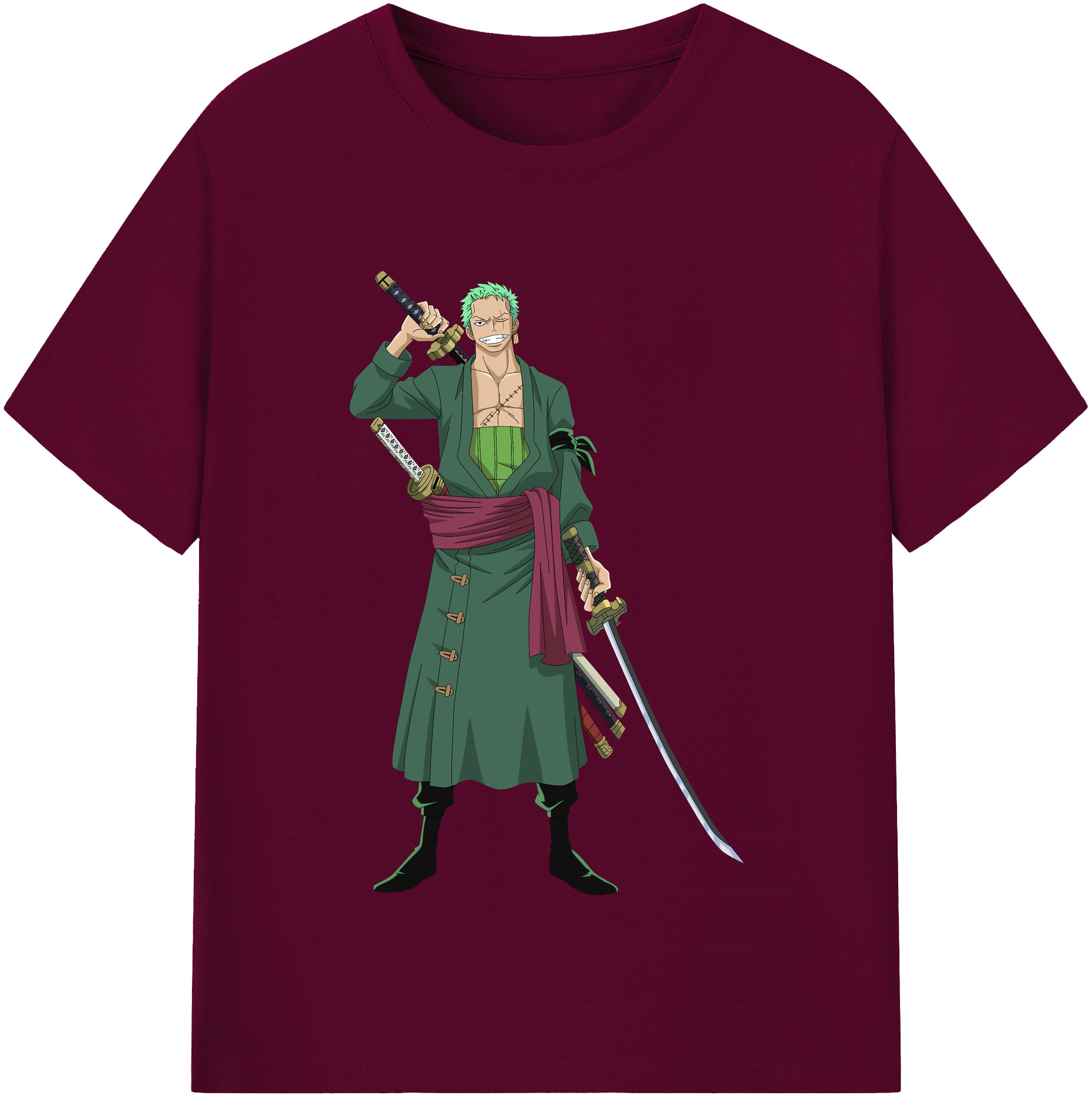ワンピース ロロノア・ゾロ ONE PIECE Roronoa Zoro レディースカジュアルプリントTシャツ（綿100％）